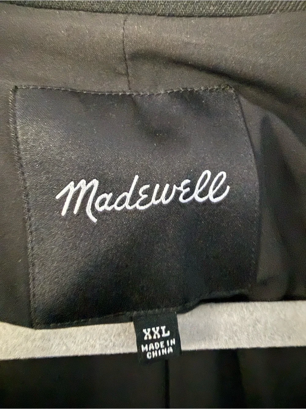 Madewell Caldwell Double Breasted Blazer Black Two Button Edition – Size XXL